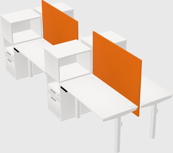 Shared electric desk + cabinet