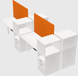 Shared electric desk + cabinet