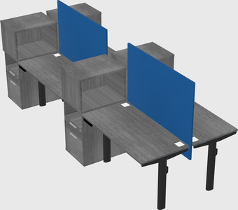 Shared electric desk + cabinet