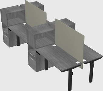 Shared electric desk + cabinet