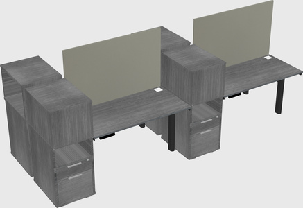 Shared electric desk + cabinet