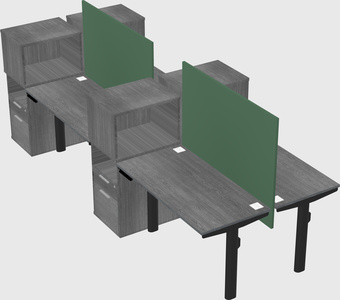 Shared electric desk + cabinet