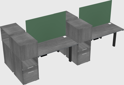 Shared electric desk + cabinet