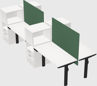 Shared electric desk + cabinet