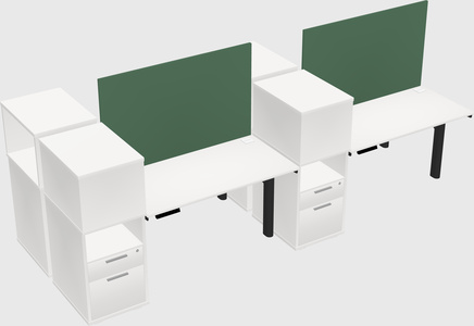Shared electric desk + cabinet