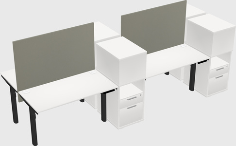 Shared electric desk + cabinet