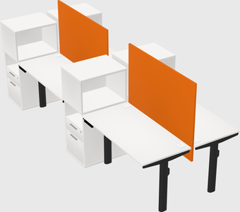 Shared electric desk + cabinet