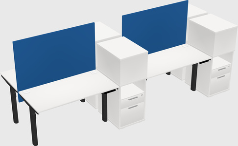 Shared electric desk + cabinet