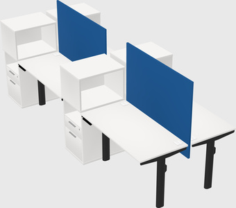 Shared electric desk + cabinet