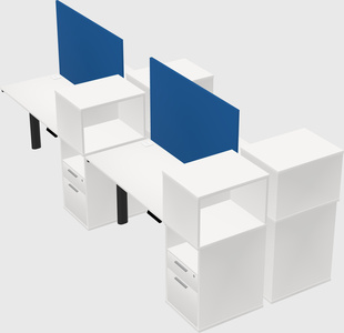 Shared electric desk + cabinet