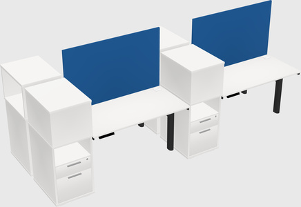 Shared electric desk + cabinet