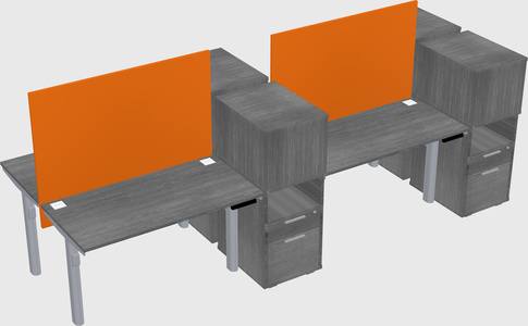 Shared electric desk + cabinet