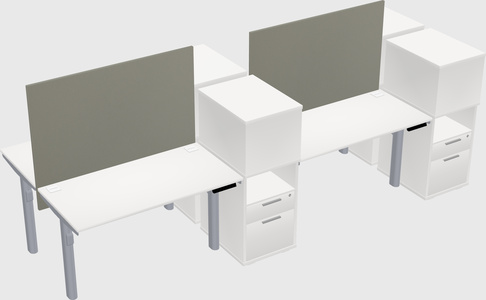 Shared electric desk + cabinet
