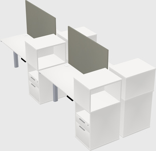 Shared electric desk + cabinet