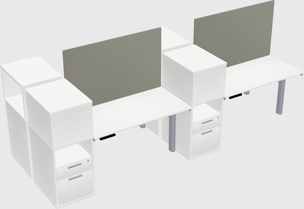 Shared electric desk + cabinet