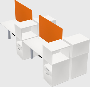 Shared electric desk + cabinet