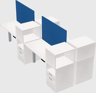 Shared electric desk + cabinet
