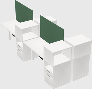 Shared electric desk + cabinet