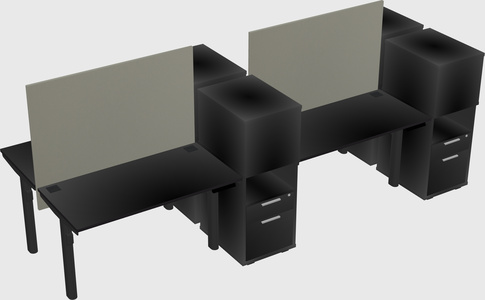 Shared electric desk + cabinet