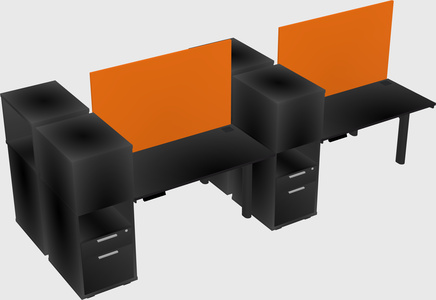 Shared electric desk + cabinet