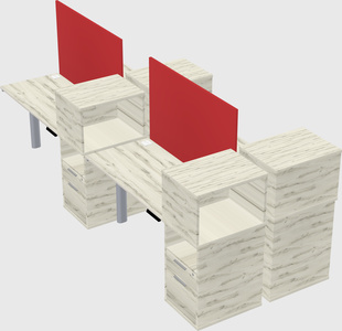 Shared electric desk + cabinet