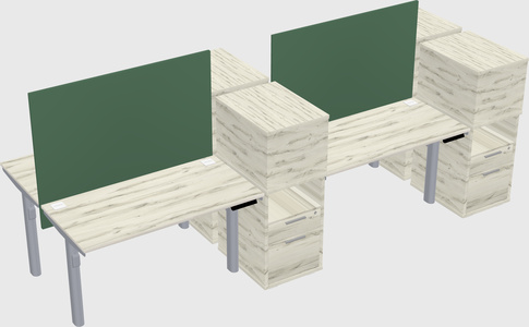 Shared electric desk + cabinet