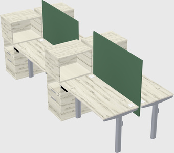 Shared electric desk + cabinet