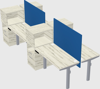 Shared electric desk + cabinet