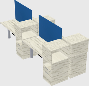 Shared electric desk + cabinet