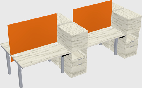 Shared electric desk + cabinet