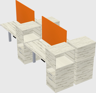 Shared electric desk + cabinet