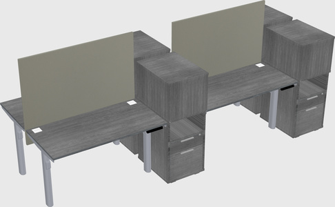 Shared electric desk + cabinet