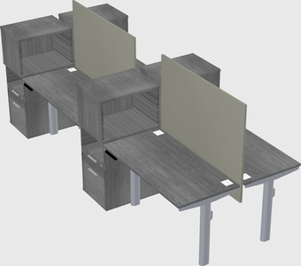 Shared electric desk + cabinet