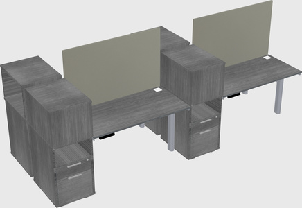 Shared electric desk + cabinet