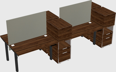 Shared electric desk + cabinet