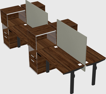 Shared electric desk + cabinet