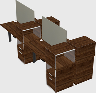Shared electric desk + cabinet