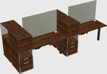 Shared electric desk + cabinet