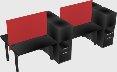 Shared electric desk + cabinet