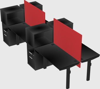Shared electric desk + cabinet