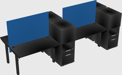Shared electric desk + cabinet