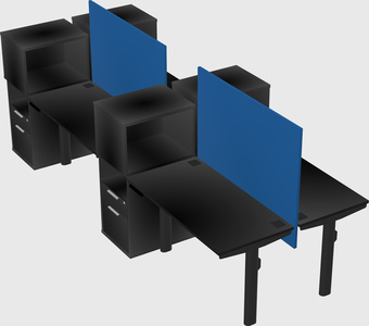 Shared electric desk + cabinet