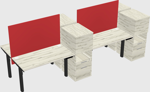 Shared electric desk + cabinet