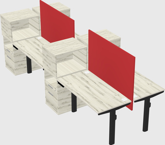 Shared electric desk + cabinet