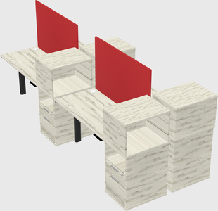 Shared electric desk + cabinet