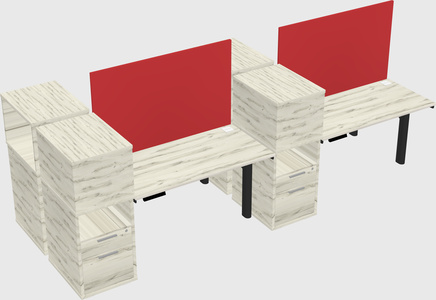 Shared electric desk + cabinet