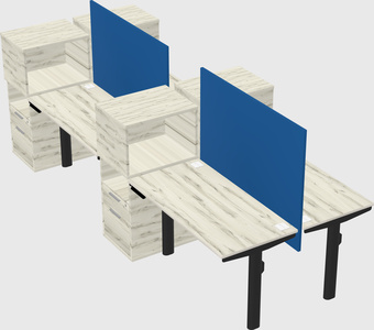Shared electric desk + cabinet