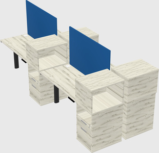 Shared electric desk + cabinet