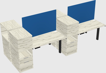 Shared electric desk + cabinet