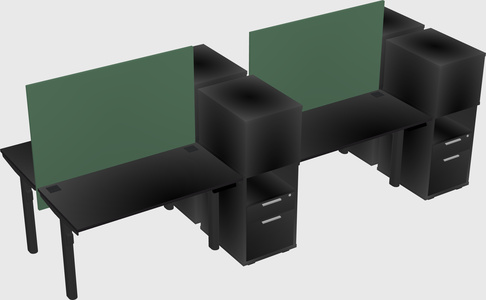 Shared electric desk + cabinet